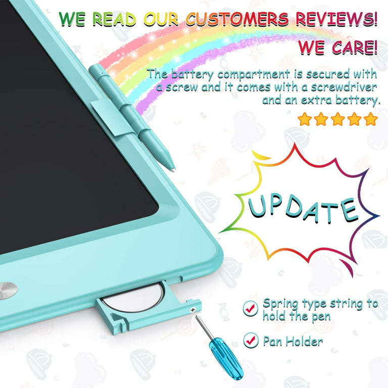Link Kids Lcd 10inch Color Writing Doodle Board Tablet Electronic Erasable  Reusable Drawing Pad Educational Learning Toy Multicolor 3 Pack : Target