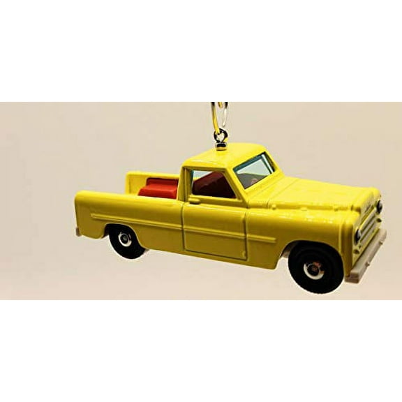 1956 Powell Sport Pickup Truck Christmas Ornament 1:64 Yellow