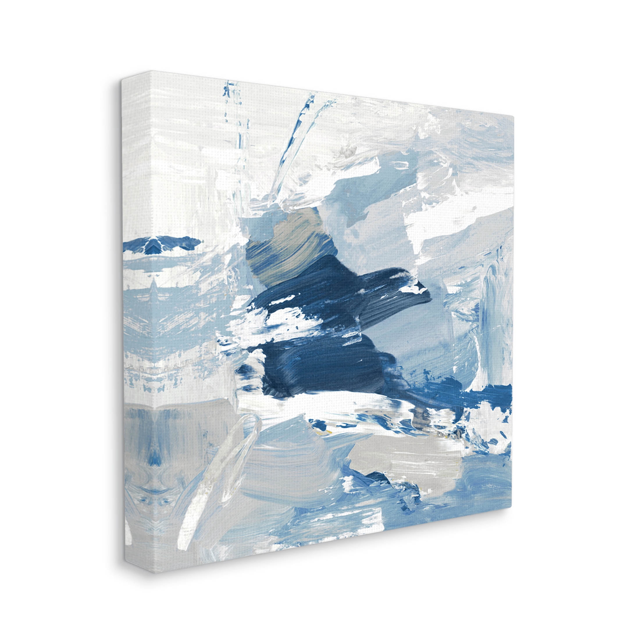 Stupell Industries Abstract Brushed Blue Painting Painting Gallery Wrapped Canvas Print Wall Art, Design by Lanie Loreth