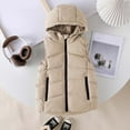 thumbnail image 4 of kids Puffer Vest with Hooded Lightweight Sleeveless Outerwear Vests Winter Vest Down Vest 5-6 Years, 4 of 4