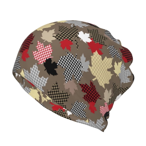 Rateoe Maple colorful Cotton Slouchy Beanie Hat for Men/Women,Lightweight Oversize Large Thin Skull Cap Night Sleeping Cap