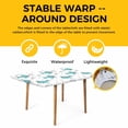 thumbnail image 4 of Turquoise Airplane Table Cloths for 5 Foot Rectangle Tables, Modern Abstract Art Cartoon Clouds Patio Waterproof Elastic Fitted Tablecloths, Washable Rectangular Table Cover for Camping, 4 of 8