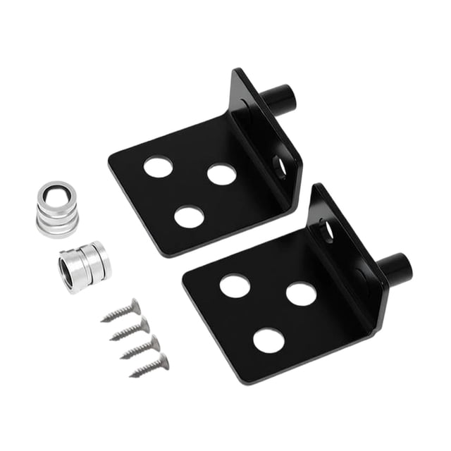 Elodie 2 Pcs Supports d'Angle en Métal Robustes pour Armoire Placard Noir