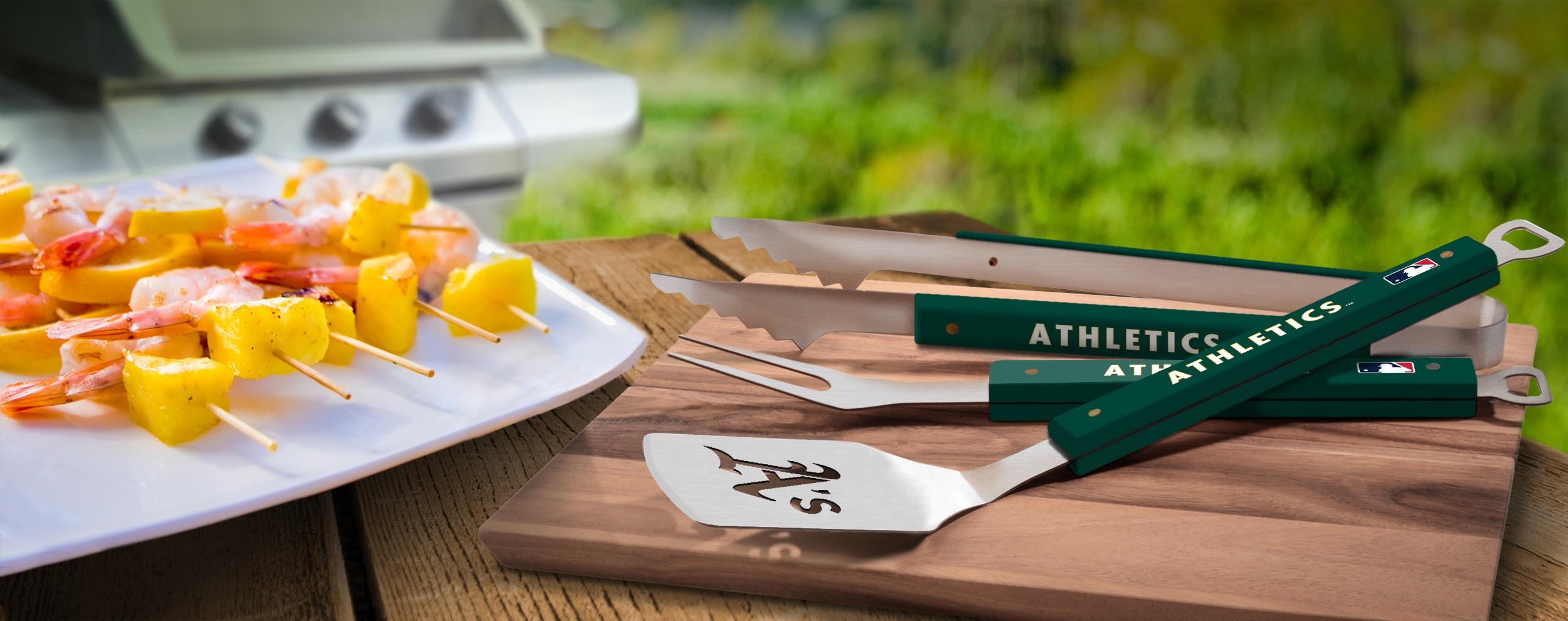 YouTheFan MLB Oakland Athletics Spirit Series 3pc BBQ Set