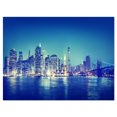 thumbnail image 2 of Panorama de New York Bleu la Nuit - Impression sur Toile, 2 of 3