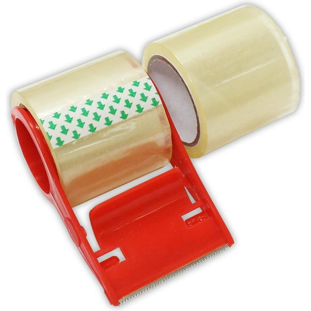 Plastic Tape Dispenser With 2 Rolls Of Packing Tape Included Walmart