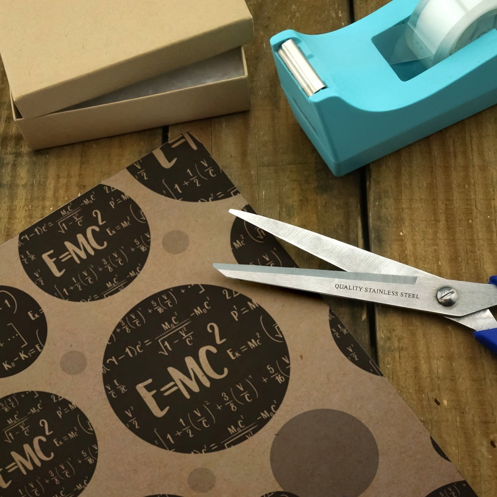 E=MC 2 Energy Mass Equation Albert Einstein Theory of Special Relativity Math Premium Kraft Gift Wrap Wrapping Paper Roll