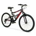 thumbnail image 2 of Hyper Bicycles 26" Shocker Mountain Bike, Adults 14+, Black and Red, 2 of 9
