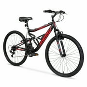 Hyper Bicycles 26 Shocker Mountain Bike, Adult Ages 14+, Black/Red