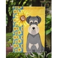 thumbnail image 3 of Summer Sunflowers Salt Pepper Natural Ears Schnauzer Flag Garden Size, 3 of 5