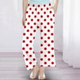 thumbnail image 6 of GigrtiJin 4-14 Years Kids Teens Causal Pants Polk Dot Printed Elastic Waisted Straight Leg Pants Trendy Sport Pants, 6 of 7