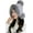 Grey, variant on CoCopeaunt Women Knitted Bomber Hat Cute Plush Fleece Thick Winter Warm Students Girls Cap with Balls