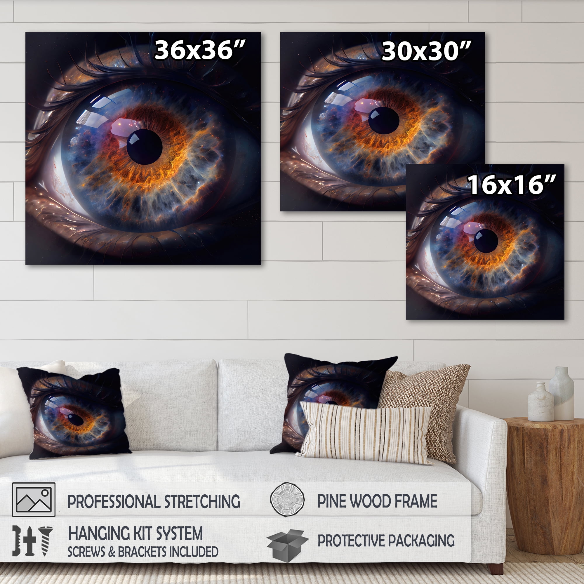 Designart Eye To The Galaxy Canvas Wall Art