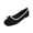 Black, variant on Miqool Bowknot Ballet Flats for Women Casual Flat Shoes Flock Round Toe Soft Sole Slip On Loafers Indoor Outdoor Comfortable Shoes
