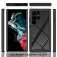 thumbnail image 6 of Allytech Clear Case for Samsung Galaxy S23 Ultra, Soft TPU + Rugged PC Back Case, Ultra Slim Lightweight Shockproof Bumper Anti-Drop Screen Camera Protection Stylish Transparent Shell - Black, 6 of 6