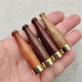thumbnail image 4 of 4-Piece Reusable Wooden Cigarette Holder Set Handmade from Natural Wood with Metal Interface, 4 of 5