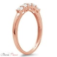 thumbnail image 2 of 0.35 ctw Wedding Band for Women - 18K Rose Gold White Sapphire Stackable Eternity Ring, 2 of 5