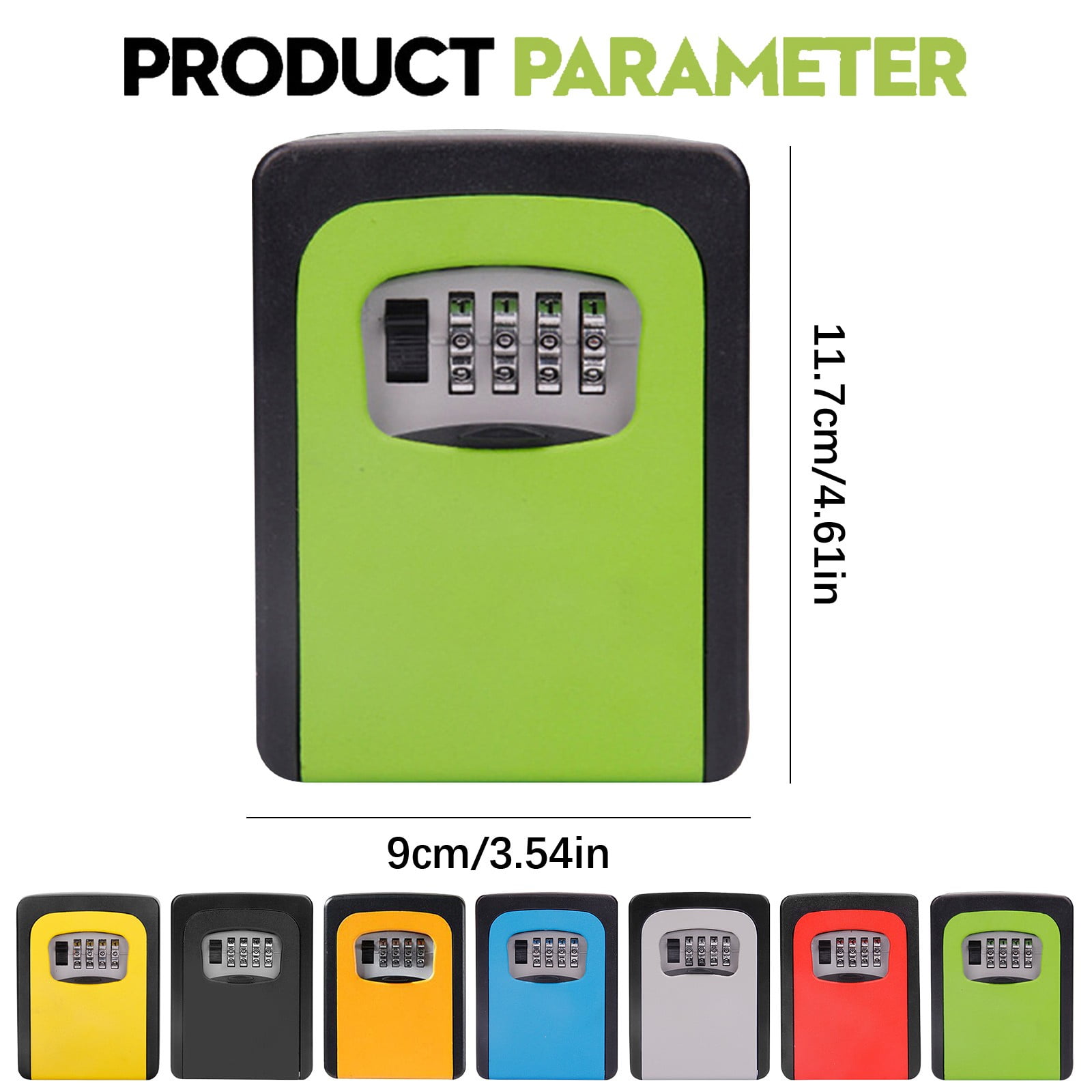 Wall Mount Key Storage Box with 4-Digit Combination Lock, Robust Mechanical Locks for Secure Access, Durable Safe for Home, Office, Versatile Use for Keys and Valuables, Easy Installation