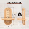 thumbnail image 3 of Floating Shelves for Wall, Boho Home Wall Decor,Rattan Plant Shelf Set of 2, Mid Century Small Decorative Shelf, Natural Wood Shelves for Living Room,Bedroom,House,Office (Natural), 3 of 7