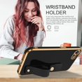 thumbnail image 6 of iPhone SE Case,iPhone SE Phone Case,iPhone 7/8 Case,Slim Soft TPU with Adjustable Wristband Kickstand Scratch Resistant Shockproof Protective Cover for Apple iPhone SE 2/3 4.7", Black Golden, 6 of 18