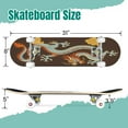 thumbnail image 2 of 31'' Complete Skateboard 7 Layer Canadian Maple Double Kick Deck Skateboards Japanese old Dragon sticker black Chinese dragon tattoo Skate Board for Beginner Adult Gifts, 2 of 5