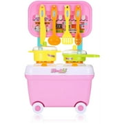 Kids Household Playset Simulation Kitchen Toys Small Cart