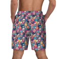 thumbnail image 2 of Lsque Mens Swim Trunks Skull flower leaf Plaid Pattern - Bathing Suit Compression Liner - Beach Swim Shorts Swimwear - (S-3XL) - Stretch Quick Dry -, 2 of 9