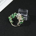 thumbnail image 3 of Fashion High-Grade Dripping Glaze Lily Of The Valley Imitation Pearls Brooch GWA, 3 of 8