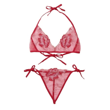 Sports Bra Plus Size Womens Bras Comfortable Women s Lingerie Sets Sexy Lace Adjustable Lace Flower Embroidery G String Trouser Set 2 Piece Sexy Bra And Panty Sets