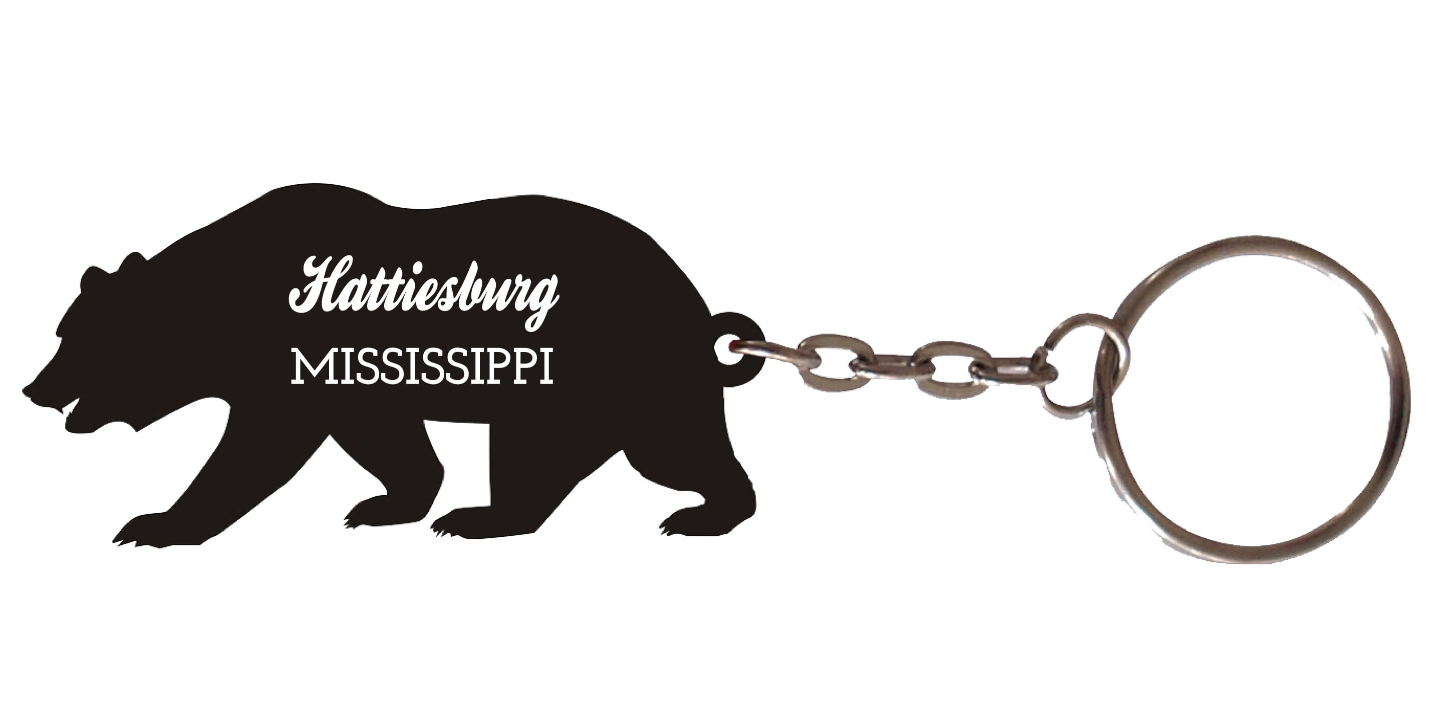 Hattiesburg Mississippi Souvenir Metal Bear Keychain - Walmart.com