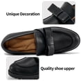 thumbnail image 3 of Ecetana Womens Loafers Shoes Platform Chunky Penny Loafer Comfortable Slip On Work Business Casual Dress Shoes, 3 of 6