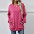 thumbnail image 2 of Womens Tops, Oversized Sweatshirts for Women Trendy Fleece Crewneck Sweatshirt Casual Loose Pullover Tops Comfy Fall Outfits 2025, 2 of 3