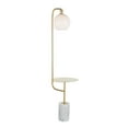 thumbnail image 2 of Symbol Contemporary, Glam Floor Lamp with Gold Metal Side Table and White Marble Base by LumiSource, 2 of 7