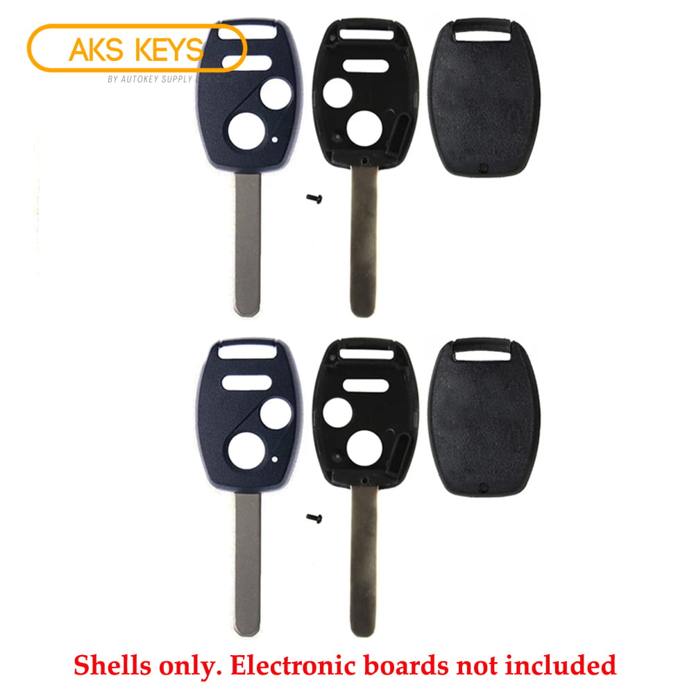 10 Pack Remote Key Fob Case Shell 4B Compatible with Honda W Chip Holder HO01 