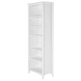 thumbnail image 3 of Camaflexi 6 Tier Shaker Style Bookshelf Wood Bookcase Shelf, White Finish, 3 of 8