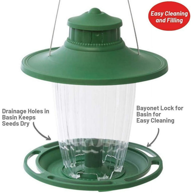 Stokes Select Bird Feeder, 5 Feeding Ports, 4.3-Lbs Bird Seed Capacity, Lantern-Style Wild Bird Feeder, Green Stokes Select Bird Feeder, 5 Feeding Ports, 4.3-Lbs Bird Seed Capacity, Lantern-Style Wild Bird Feeder, Green