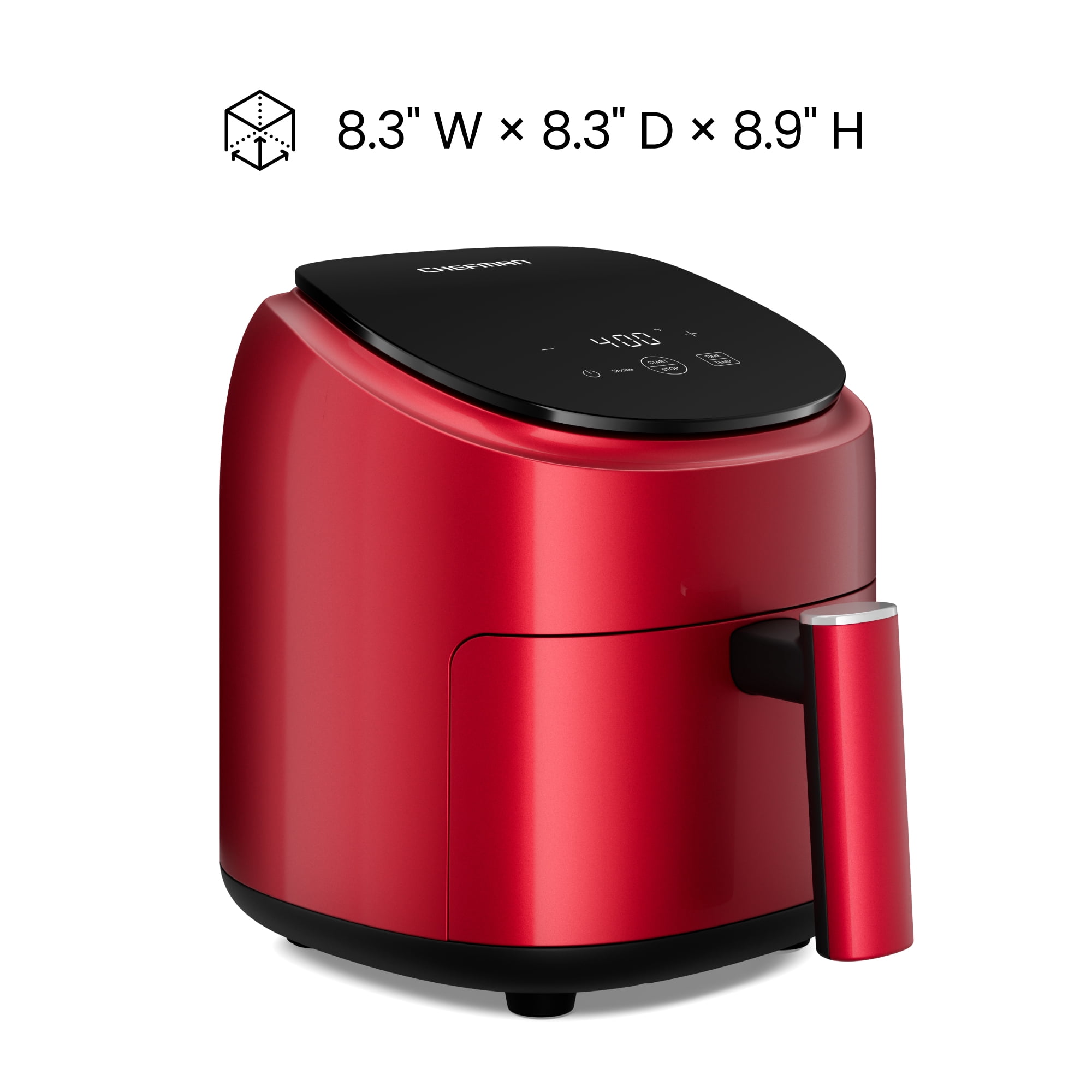 Chefman TurboFry 2-Quart Digital Air Fryer, Compact Design for Quick Meals, Dishwasher-Safe – Red