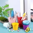 thumbnail image 4 of Uxcell 2.4"x2" Mini Metal Buckets Colorful Easter Bucket Small Hollow Heart Shaped Pails White 3 Pcs, 4 of 6