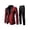 Red, variant on Men's Slim Fit Peaked Lapel Tuxedo Blazer Embossed Performance Formal Wear Printed Flap Pockets Suits for Prom Party Event Banquet Nightclub Ceremonies Photo