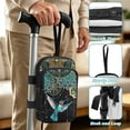 thumbnail image 5 of COEQINE Patterned Crutch Pouch, Walking Cane Bag Mandala Hummingbird Teal Forearm Crutch Storage Pouch, Two Zipper Pouch, Lightweight, Large Capacity, for Elbow Crutches, 5 of 7