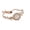 Rose Gold, variant on Women Rhinestone Bracelet Watch Small Square Dial Analog Quartz Wrist Watch Love Heart Chain Ladies Dress Watch with Adjustable Strap