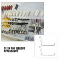 thumbnail image 3 of BESTYASH 4Pcs White Metal Pegboard Hooks for Tool Storage Easy Install Garage and Home Organizer, 3 of 8