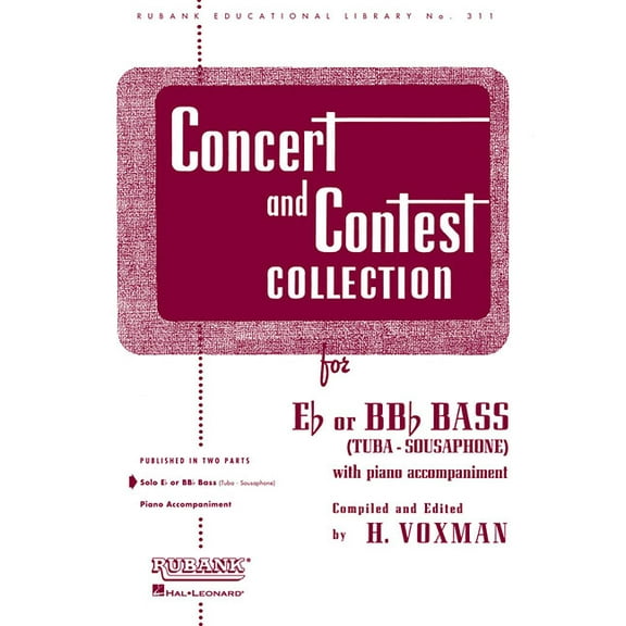 Rubank Educational Library Concert and Contest Collection for Bass/Tuba (B.C.): Solo Book Only, Book 311, (Paperback)