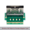 thumbnail image 2 of 90° Turn SFF-8654 8i X8 Interface Protection Card Adapter Slimline SAS Male to Female Adapter Card, 2 of 6