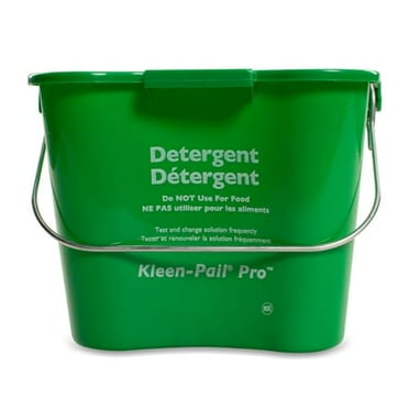 Soro Essentials- 3 Quarts Plastic Kleen-Pail Pro Cleaning Bucket Green Color- Detergent Pail Cleaning Bucket with Bail Handle for Cleaning Kitchens Restaurants and Janitorial Use