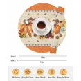 thumbnail image 6 of 15 Inch Round Placemats Set of 4, Fall Pumpkins Non Slip Heat Insulation PP Table Mats, Boho South West Thanksgiving Sunflower Leaf Washable Place Mats for Kitchen Dining Party Table Decor, 6 of 7