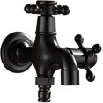 thumbnail image 5 of Grifo para exteriores Grifo frío único de bronce negro moderno Grifo para exteriores Grifo para pared de jardín Grifo para lavabo Lavadora de baño Grifos para fregona (color: Jy04b), 5 of 5