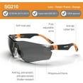 thumbnail image 2 of DEX FIT SG210 Orange Safety Sunglasses (Tinted Lens, Polycarbonate, One Size) - 1 Pair, 2 of 5