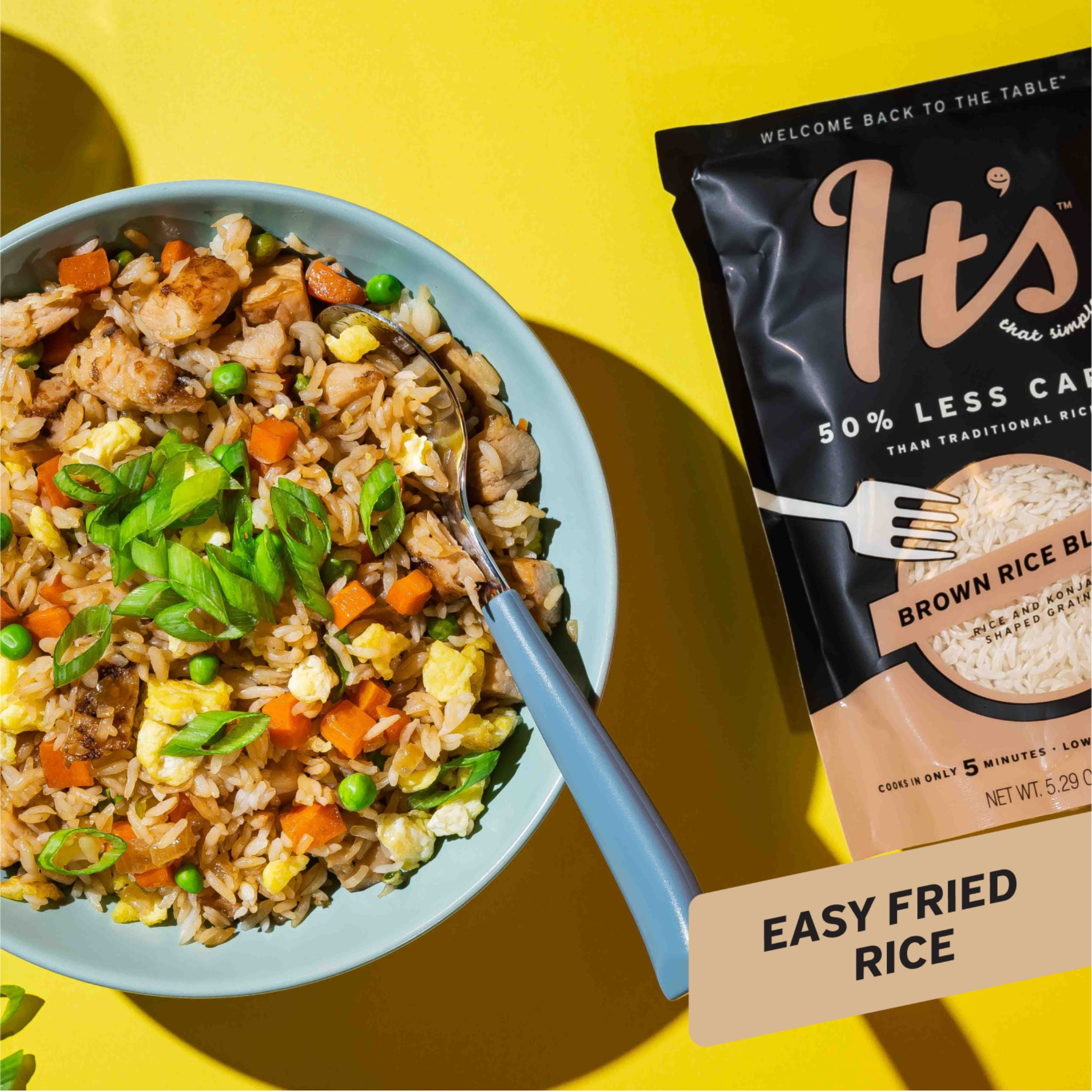 It’s That Simple Brown Rice Blend from It's Skinny, 50% Less Carbs, Certified Gluten-Free, Non-GMO & Vegan, Cooks in 5 Minutes – 5.29 oz (Pack of 6)