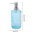 thumbnail image 4 of Unique Bargains 1 Pc Elegant Twill Pattern Soap Pump Dispenser for Bathroom 16.9oz Blue Silver Tone, 4 of 6